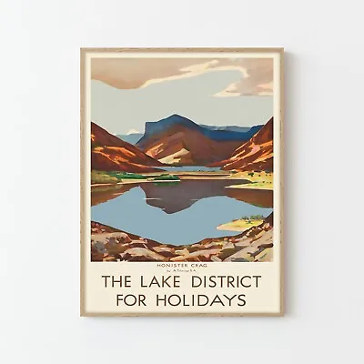 Lake District England Vintage Travel Poster Art Print | Home Decor • £13.90