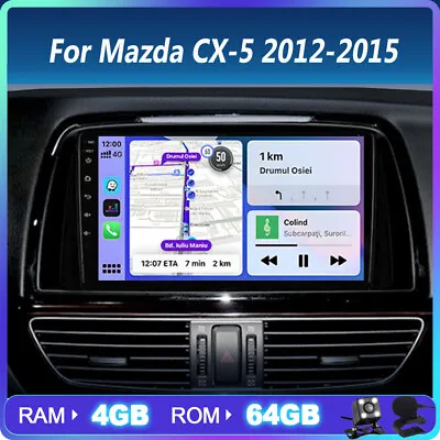 9 For Mazda 6 CX-5 Atenza 2012-16 Car Stereo Radio CarPlay Head Unit RDS AM 64GB • $323.99