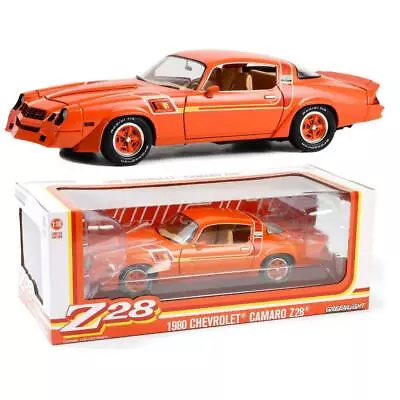 GREENLIGHT 13658 1980 Chevrolet Camaro Z-28 Hugger Red Orange Diecast Car 1:18 • $69.95