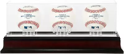 San Francisco Giants Mahogany 3-Baseball Display Case • $71.99