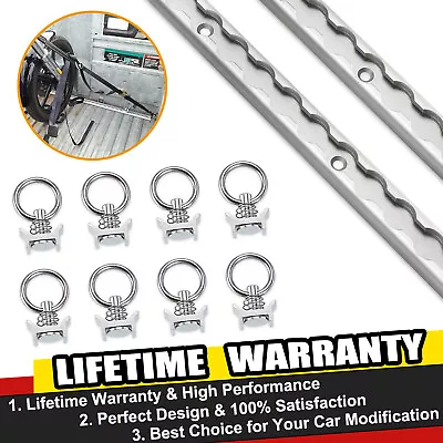 NEW Aluminum 4 Feet L-Track (2 Pcs) W/ L-Track Stud Stainless Steel Ring (8 Pcs) • $83.99