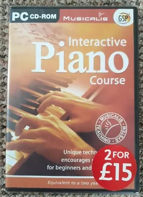 INTERACTIVE PIANO COURSE -  PC  CD-ROM  - Musicalis Teaching System New & Sealed • £4.99