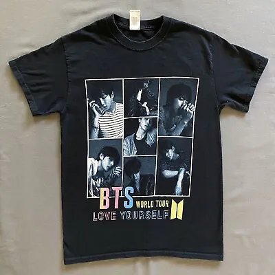 2018 BTS Love Yourself World Tour T Shirt Adult Small Black Music K Pop Concert • $11.77