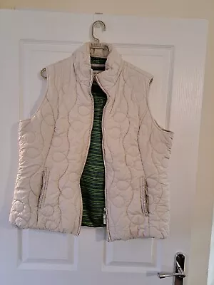 Womens Ladies Marks & Spencer PER UNA  Cream Gilet Bodywarmer Jacket Size XL • £4.99