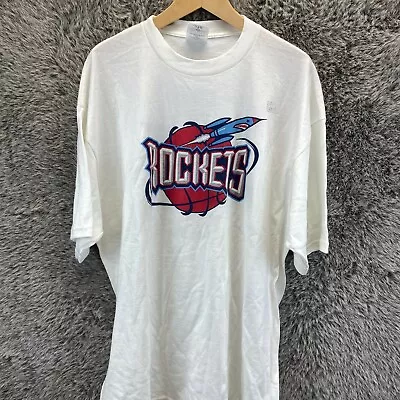 Vintage Houston Rockets Tshirt Men Size XL The High 5 Club White PLEASE READ • $26.12