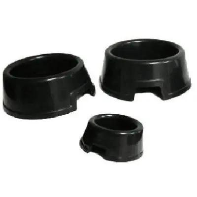 Reptile  Round Food Bowl & Water Dish Shelter Hide Combo Black Plastic Cave NEW • $6.49
