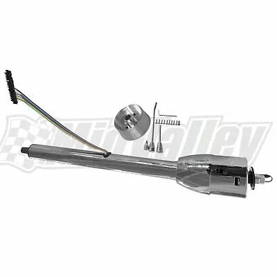 28  Chrome Tilt Style Steering Column W/ Wheel Adapter No Key Switch GM Manual • $159.93