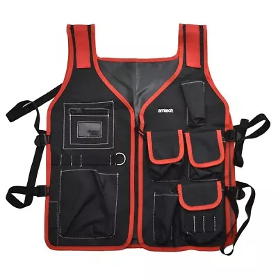 £11.09 • Buy 7 Pocket Tool Vest Carpenter Plumber Tools Work Electrician Jacket Amtech N0990