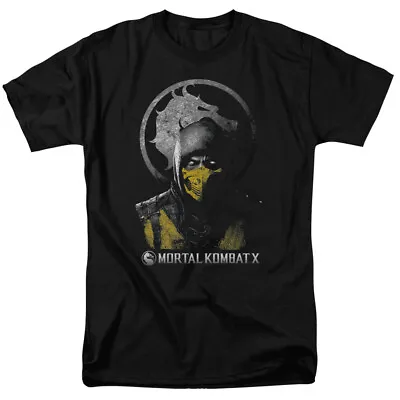 Mortal Kombat X Scorpion Bust T Shirt Licensed Comic Book Video Game Tee Black • $17.49