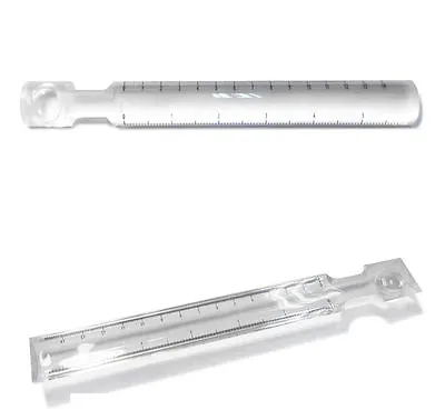 2 Pieces Pocket Ruler 2X Bar Magnifier 6  140 Mm Scale Reading Magnifying Glass • $9.99