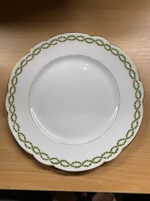 *RARE* C1910 BERNARDAUD & CO LIMOGES WHITE 21.5cm-WIDE DINNER PLATE (P5) • £24.99