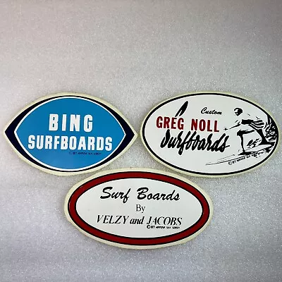 87 Hermosa Silk Screen Surf Stickers BING Greg Knoll Surfboards Velzy & Jacobs  • $99.95