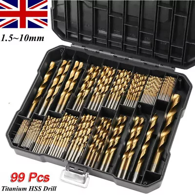 99Pcs Cobalt Drill Bits Set For Stainless Steel Metal HSS-Co Cobalt Bit Titanium • £11.99