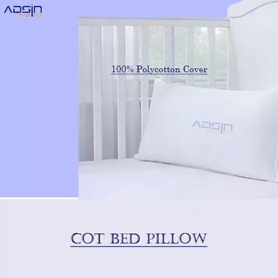 Cot Bed Pillow Hollowfiber Nursery Baby Toddler Junior New Pillows Anti Allergy • £6.49