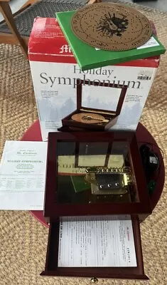 Mr Christmas Holiday Symphonium Music Box Player 16 Disks Christmas VTG 2004 • $50