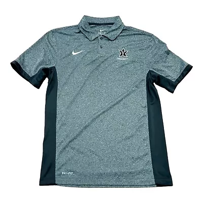 Men's Nike Vanderbilt Commodores Baseball Polo Heathered Gray Size Small • $20.99