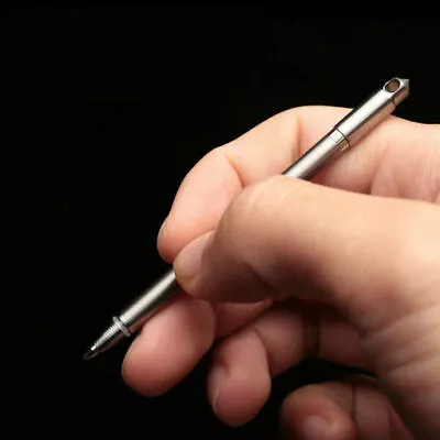 Titanium Alloy Mini Pen Key Chain Pendant Ball Pens Outdoor Pocket EDC Tool • $14.49