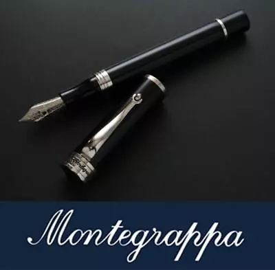  Montegrappa Fountain Pen Ducale Black Silver Japan Seller; • $499.99