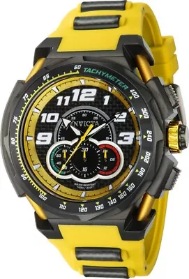 Invicta Men's 51mm S1 Rally Jm Correa Chronograph Black/Yellow Black Dial Watch • $79.99