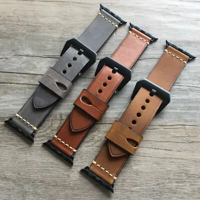 $26.31 • Buy 40/44mm Genuine Leather Apple Watch Band Strap For IWatch Series 5 4 3 2 38/42mm
