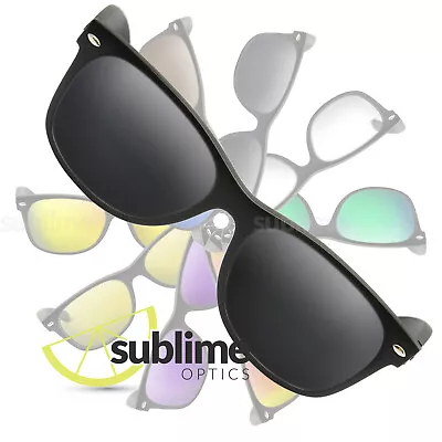 POLARIZED Black Replacement Lenses For Ray Ban RB2132 New Wayfarer 55mm • $24.95