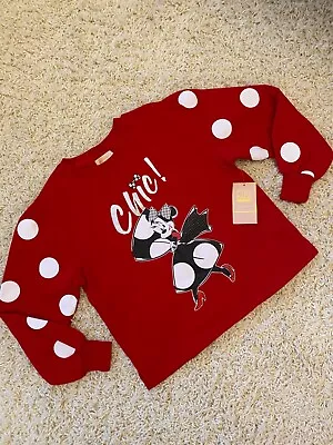 Disneyland Paris Disney Store Minnie Mouse Chic Jumper Polka Dot XS Brand New • £2.50