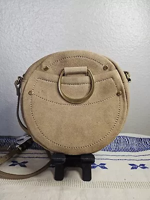 Mng (Mango) Round Leather Bag With Gold Tone Accents  • $60