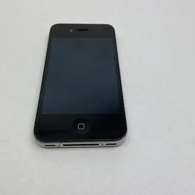 Black & Silver 8GB IPhone 4 Verizon A1349 Tested Works • $35.44