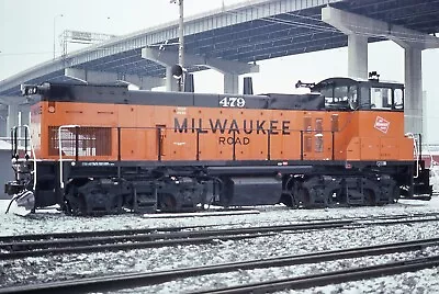 Original Slides (3) MILW Milwaukee Road MP15AC #479 - Milwaukee WI 1976 • $7.27