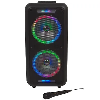 Intempo Bluetooth Party Speaker 10 Hour Play Time Microphone Included LED Lights • £59.99
