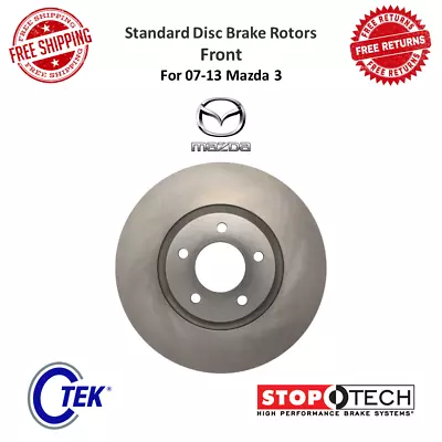 StopTech C-Tek Standard Disc Brake Rotor Front Floating Vented For 07-13 Mazda 3 • $84.87