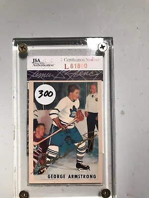 George Armstrong Signed Maple Leaf Card JSA Authentic COLA # L61800 “Read More” • $163.86