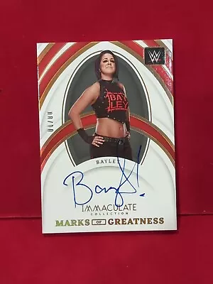2022 WWE Immaculate Bayley Marks Of Greatness Auto Gold /10 • $155.12