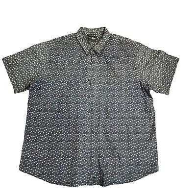 Marc Ecko Shirt Mens 3XL Black White Geometric Button Cut & Sew  • $24.99