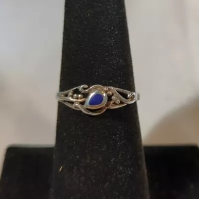 Sterling Silver Lapis Ring Size 7 • $15