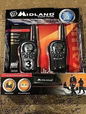 Midland LXT480VP3 Walkie Talkies 24-Mile Two-Way Radios Rechargeable (Pair) NEW • $39.99