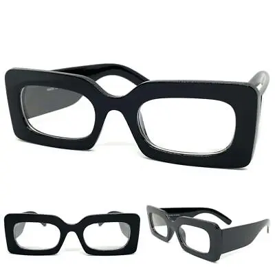 Men Or Women Classy Elegant Retro Style Clear Lens EYE GLASSES Thick Black Frame • $14.99