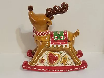 Cracker Barrel  All Hearts Come Home  Reindeer Cookie Jar Christmas Holiday • $30