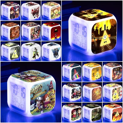 $11.99 • Buy Gravity Falls Alarm Clock LED Digital Color Changing Night Light Cube Clock Gift