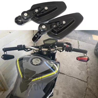 For Yamaha FZ-09 FZ-07 FZ6R FZ6N FZ8 Motorcycle 7/8  Handle Bar End Side Mirrors • $27.51