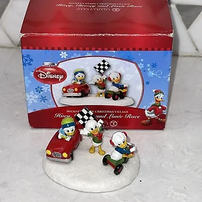 Dept 56 Mickey's Christmas Village Huey Dewey And Louie Race 811272 • $175