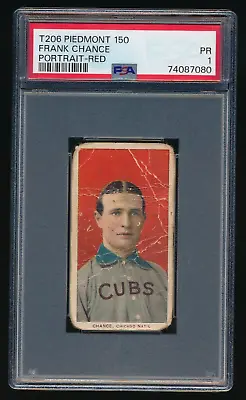 1909-11 T206 Frank Chance Red Portrait Chicago Cubs Piedmont Series 150 PSA 1 PR • $199.99