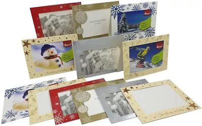 12 X Christmas Photo Frame Cards & Envelopes Personalised Any Family Picture  • £5.99