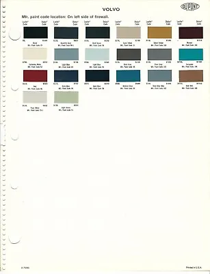 1966 1967 1968 1969 1970 1971 Volvo Paint Chips • $17.95