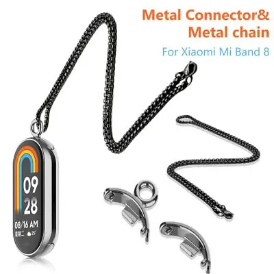 1 Pair Metal Band Strap Adapter Pendant Necklace For Xiaomi Mi Band 8 Watch Band • $9.96