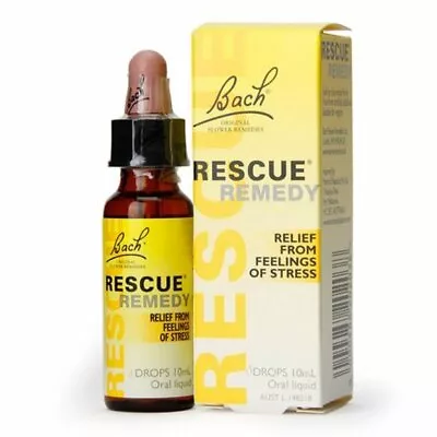 Bach Rescue Remedy Oral Liquid Drops 10ml Stress & Anxiety Feelings Relief • $22