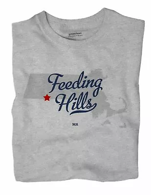 Feeding Hills Massachusetts MA T-Shirt MAP • $18.99