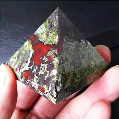 Natural Dragon Blood Quartz Crystal Egypt Pyramid Chakra Healing Gemstone Tower • $5.50