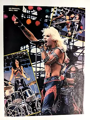 Motley Crue / Live At The Us Festival Magazine Full Page Pinup Poster Clipping • $4.99