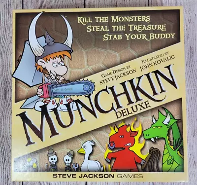 Munchkin Deluxe Board Game 1483 By Steve Jackson Games 100% Complete Dork Tower • $12